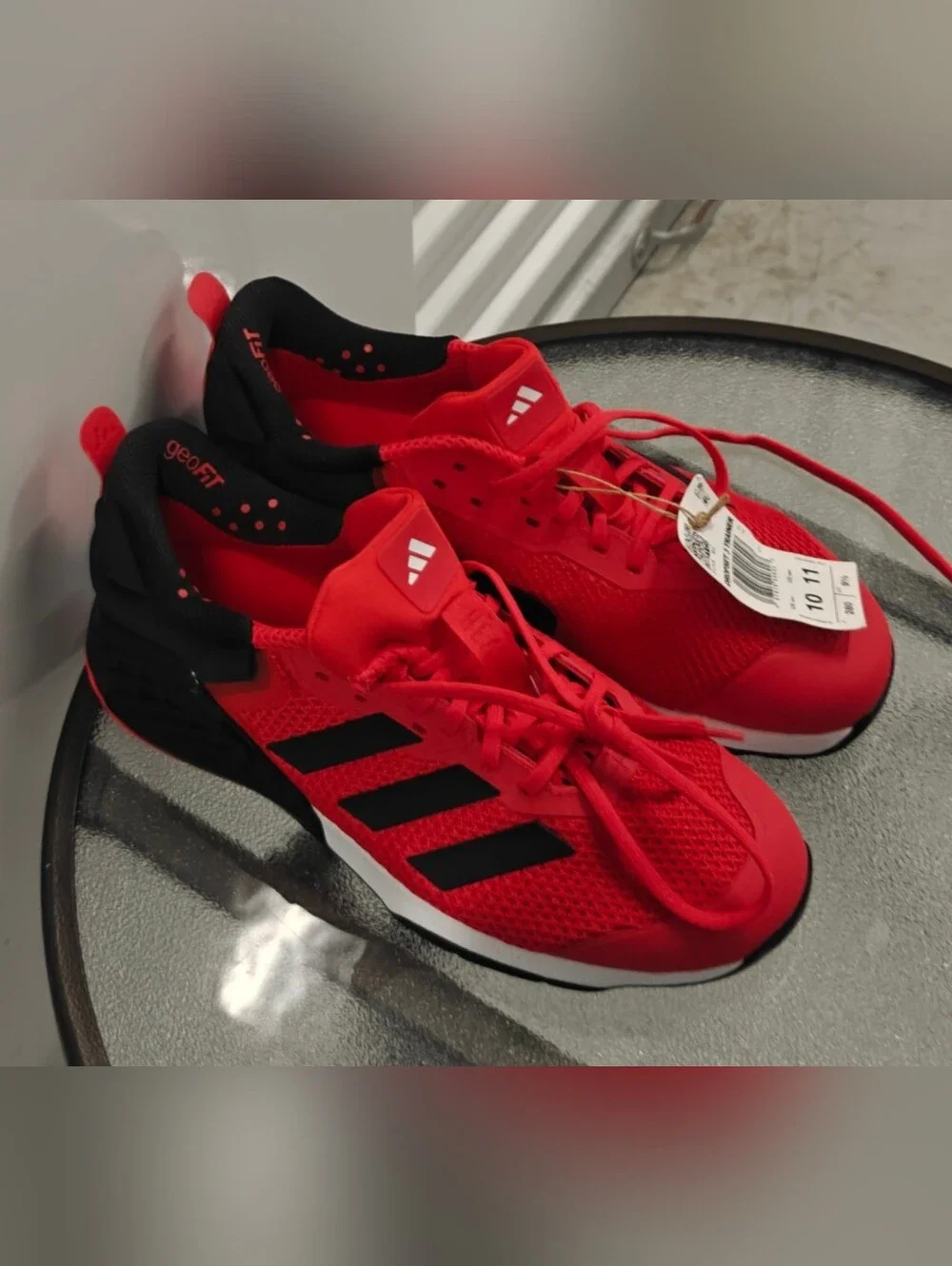 Adidas Dropset 3 Training Shoes Pure Ruby Core Black Men’s Size 10 Gym Sneakers - Picture 6 of 11